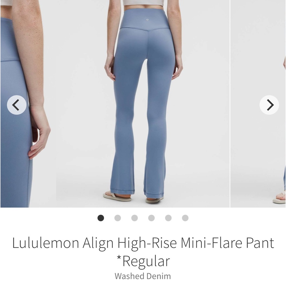SOLD lululemon athletica NWT Washed Denim HR Mini-Flare Pants size 8